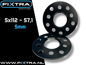 Spoorverbreders 5x112 / 57,1 (Zwart)