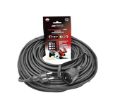Rubberen Verlengkabel – 1 stopcontact, IP44, 4000W – Zwart