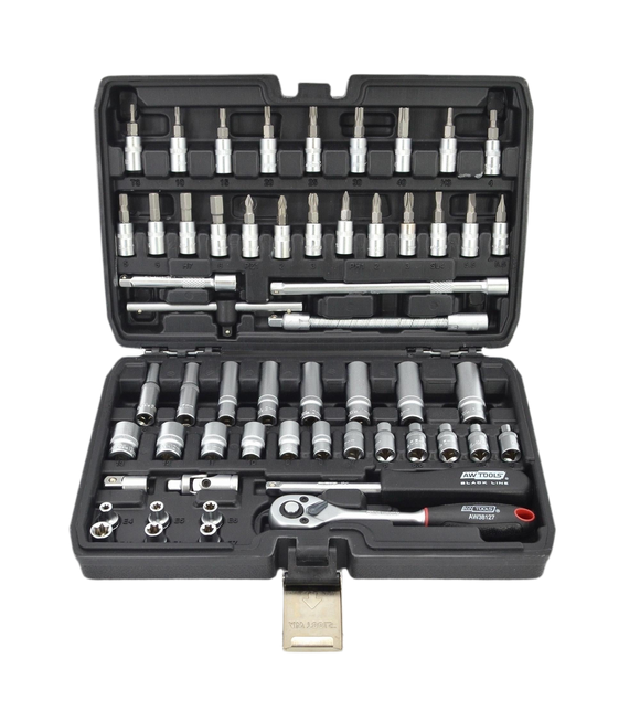 Dopsleutel set 1/4” | 72-delig | met ratel en bitset in stevige koffer