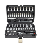 Dopsleutel set 1/4” | 72-delig | met ratel en bitset in stevige koffer