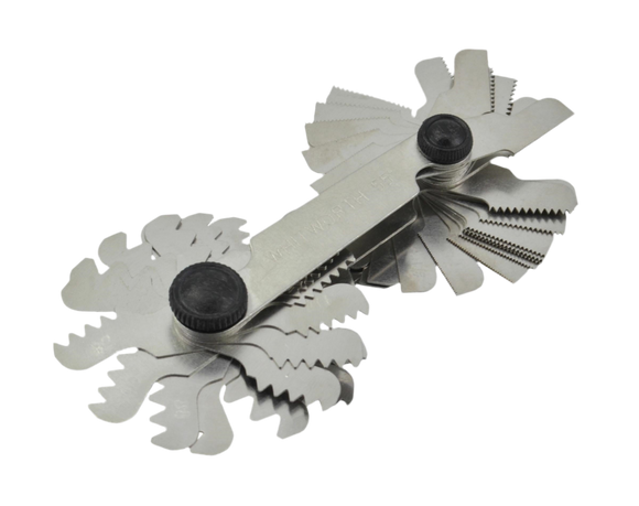 Schroefdraadmeter – 52-delige Set voor Metrische en Whitworth Draadtypes