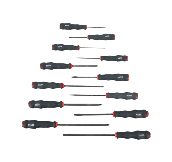 Schroevendraaierset – 12-delig | CrV S2 Staal | Magnetische Tip | Antislip Handgreep