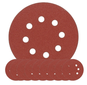 Rond Schuurpapier 125mm met 8 Gaten – Klittenband