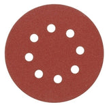 Rond Schuurpapier 125mm met 8 Gaten – Klittenband
