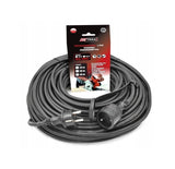 Rubberen Verlengkabel – 1 stopcontact, IP44, 4000W – Zwart